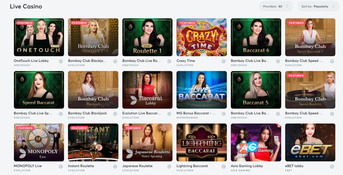 Bitcasino.io 18 Bitcasino.io Live Casino